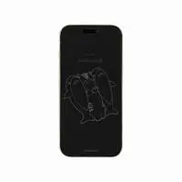 mofusand iPhone16PRO compatible glass screen protector (Shark Meow)