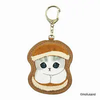 mofusand Fluffy Patch Keychain (Dorayaki Meow)