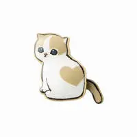 mofusand Metal Brooch (Brown-White Back Heart)