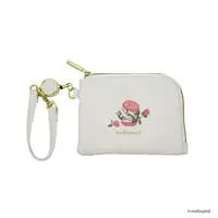 mofusand Coin Case with Pass Holder (Sweets Blossom - Ivory)