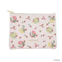 mofusand Flat Pouch (Sweets Blossom - Pink)
