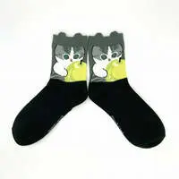 mofusand Low Crew Socks (Green Apple)