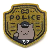 Badge - White tiger and Black tiger / Dog police officer