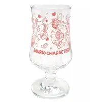 Tumbler, Glass - Sanrio characters / TUXEDOSAM & Hello Kitty