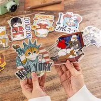 mofusand mofumofu journey Large Sticker (Flamenco Meow)
