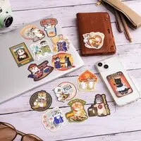 mofusand mofumofu journey Sparkling Foil Stamped Sticker (Take the Meow on a Journey)