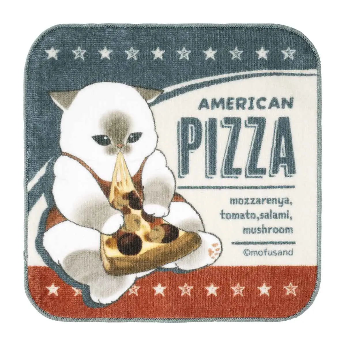 mofusand mofumofu Journey hand towel (Chubby Pizza Meow)