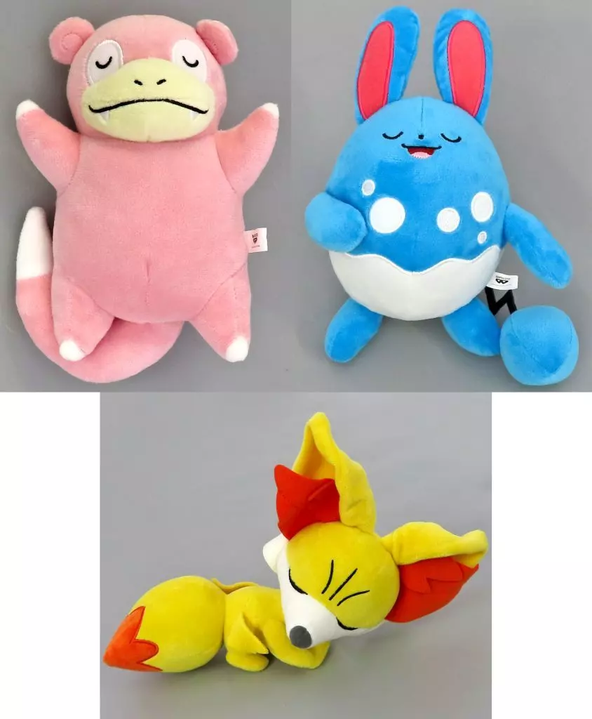 Plush - Pokémon / Slowpoke & Marill & Azumarill & Fennekin