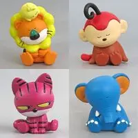 Trading Figure - TABEKKO DOUBUTSU / Lion-kun & Cat-chan & Monkey-kun & Elephant-kun