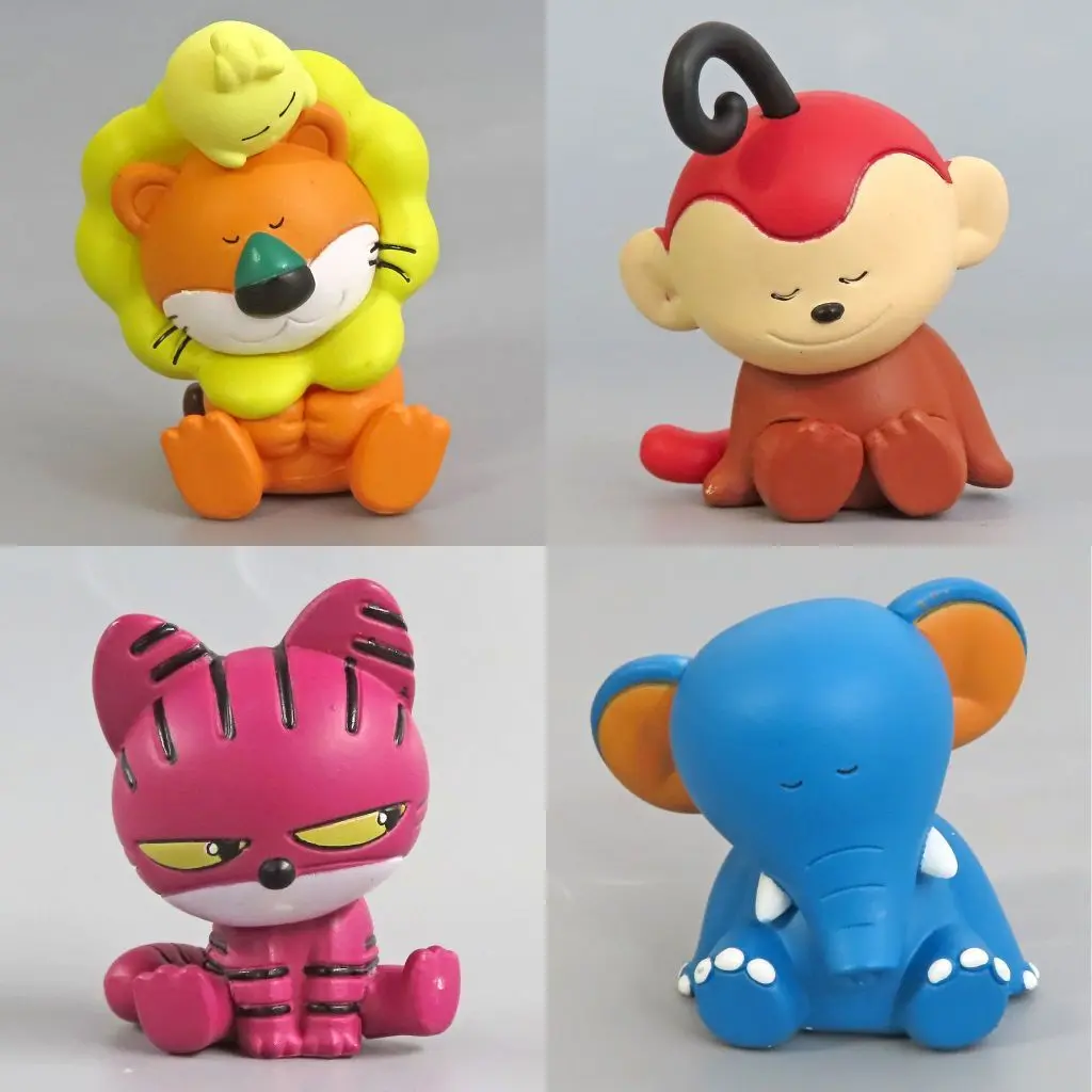 Trading Figure - TABEKKO DOUBUTSU / Lion-kun & Cat-chan & Monkey-kun & Elephant-kun