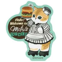 mofusand Stickers Just right for Smartphone - mofusand Diner - mofusand