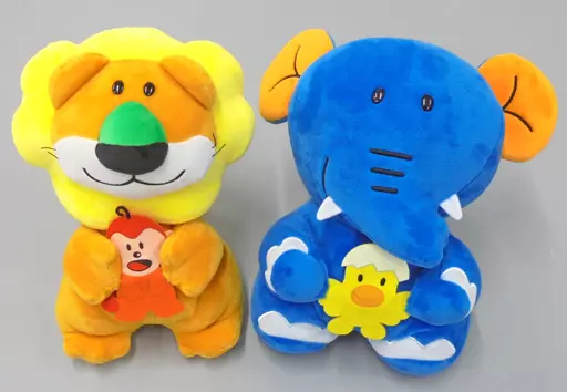 Plush - TABEKKO DOUBUTSU / Lion-kun & Monkey-kun & Elephant-kun & Chick-chan