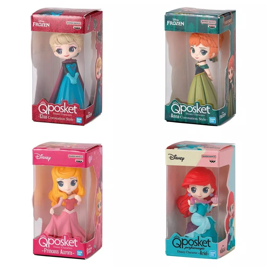 Trading Figure - Miniature - The Little Mermaid / Ariel & Elsa & Anna (Frozen) & Aurora