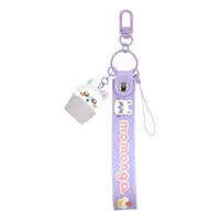 Chiikawa Hand Strap with 3D Mascot - Chiikawa / Momonga