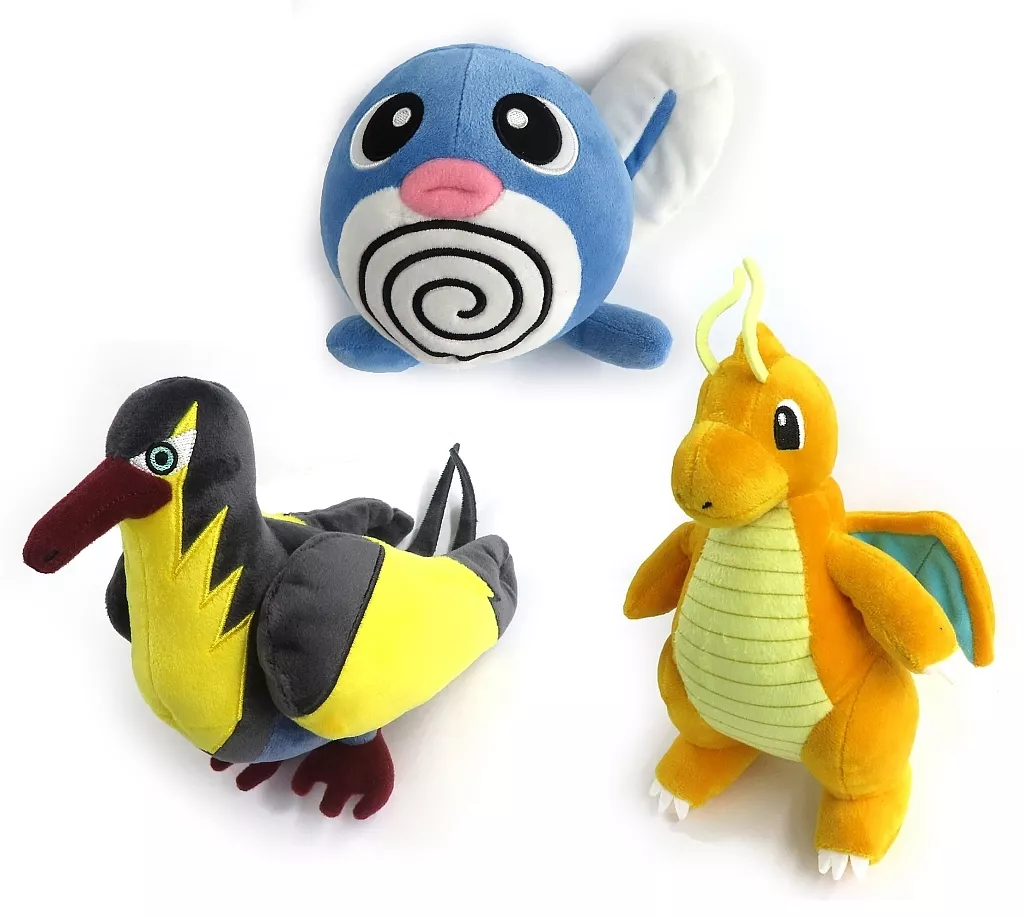 Plush - Pokémon / Dragonite & Poliwag & Kilowattrel