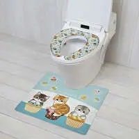 mofusand Soft & Fluffy Toilet Seat Cushion (Cupcake Meow)