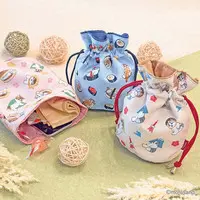 mofusand Drawstring Bag Chirimen (Local)
