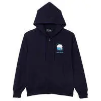 Chiikawa Zip-up Hoodie "It's the Exam!" Navy - L