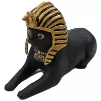 Trading Figure - Mini Figure (くろ 「ねこのかぶりものフィギュア かわいい かわいい ねこファラオ」)