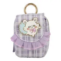 Chiikawa Mini Pouch with Carabiner (Checkered / Momonga)