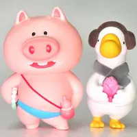 Trading Figure - Fruit Goose vs Dudu Pig Rampage Check-In Squad Series