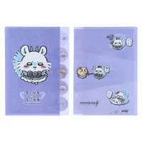Stationery - Plastic Folder (Clear File) - Chiikawa / Momonga & Anoko & Used Bookstore (Kani-chan)