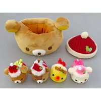 Plush - Accessory case - RILAKKUMA / Korilakkuma & Kiiroitori & Chairoikoguma