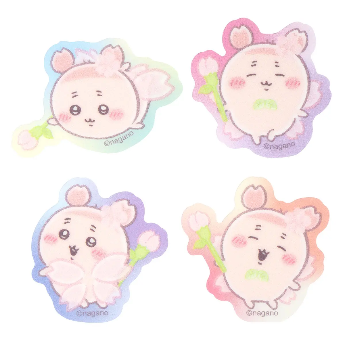 Chiikawa Sakura Fairy Clear Mini Sticker 4-Pack Set