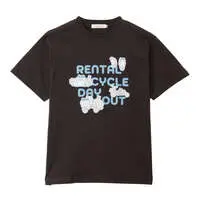 Chiikawa T-shirt (Going out by Rental Cycle / Charcoal) - L