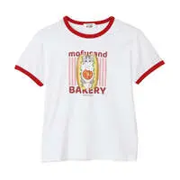 mofusand Mofumofu Bakery T-shirt Koppe Bread Sandwich White - L