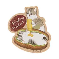 mofusand Mofumofu Bakery Smartphone-sized Sticker (Add Mustard)