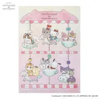 mofusand x Sanrio Characters Hologram Clear File (Merry-Go-Round)