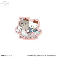 mofusand x Sanrio Characters Smartphone-sized Sticker (Hello Kitty)