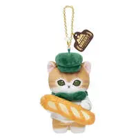 mofusand Mofumofu Bakery Baker Cat Mascot Keychain (Brown & White)