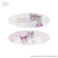 mofusand x Sanrio Characters Oval Hair Clip Set (2pcs) (Kuromi)