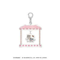 mofusand x Sanrio Characters Wobbling Acrylic Keychain (Hello Kitty)