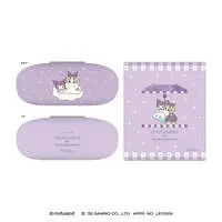 mofusand x Sanrio Characters Glasses Case (Kuromi)