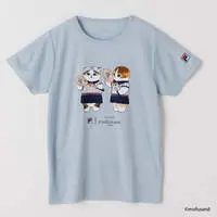 mofusand × FILA S/S T-shirts (SAX・pair cats) - M