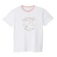 mofusand Butterfly Meow T-shirt Peach Wings Cat WHITE - M