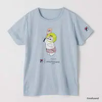 mofusand × FILA S/S T-shirts (SAX・Tennis ball) - L