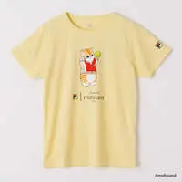 mofusand × FILA S/S T-shirts (LIGHT YELLOW・BJ cat) - L