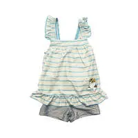 mofusand Girls Swimsuit Dress Small Size (Meows And Sweets・Blue) - 120cm