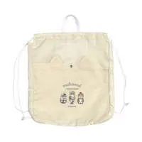 mofusand Drawstring Backpack (Meows And Sweets・Beige)