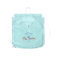 mofusand Drawstring Backpack (Pastel Shark Meow・Blue)