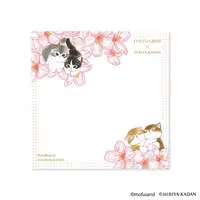 mofusand × HIBIYA-KADAN Square Sticky Notes (Pink)