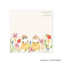 mofusand × HIBIYA-KADAN Square Sticky Notes (Beige)