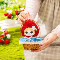 mofusand MERCI STRAWBERRY Basket Plush (Red Strawberry)