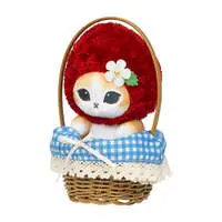 mofusand MERCI STRAWBERRY Basket Plush (Red Strawberry)