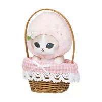 mofusand MERCI STRAWBERRY Basket Plush (Pink Strawberry)