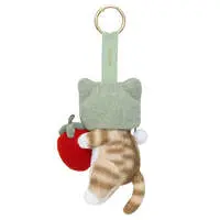 mofusand MERCI STRAWBERRY Mascot Keychain (Strawberry & Tabby Cat)